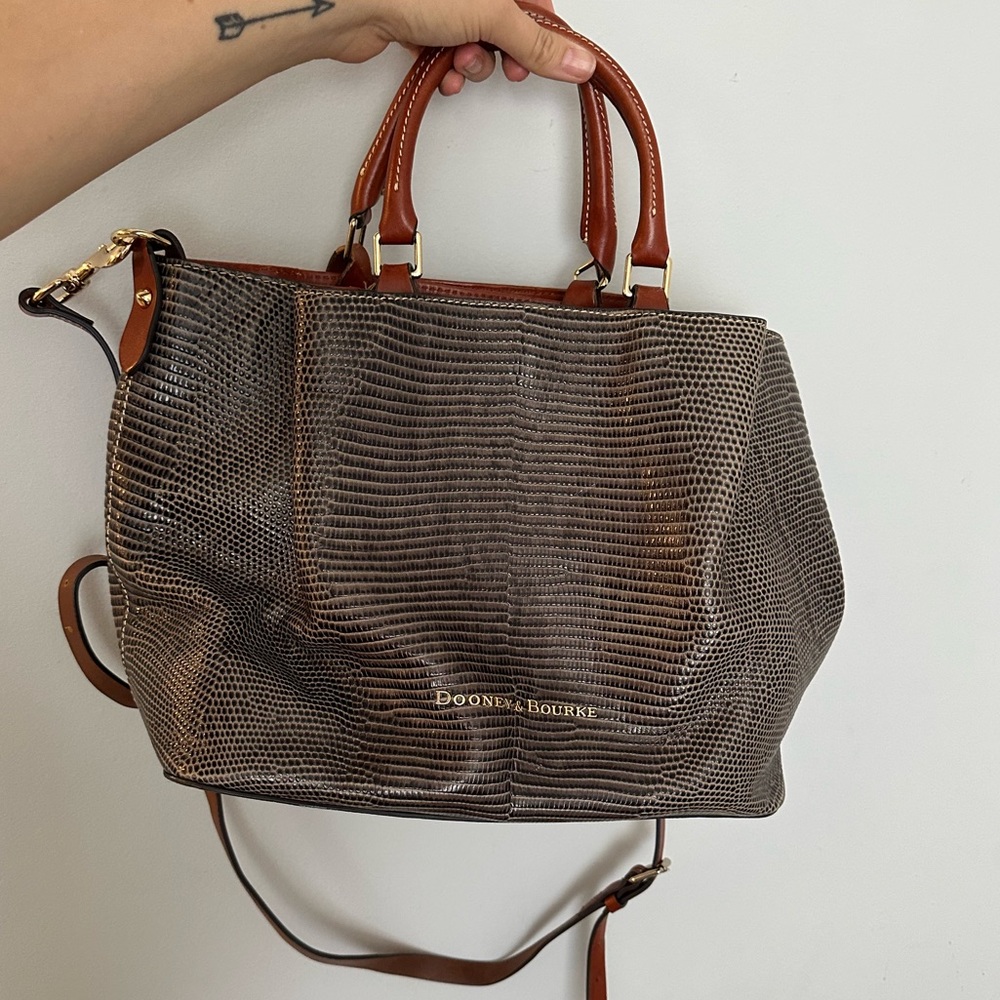 Dooney & Bourke Snake Print Bag AND Matching Wallet